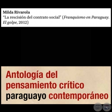 La rescisión del contrato social - Por MILDA RIVAROLA - Páginas 513 al 518 - Año 2015